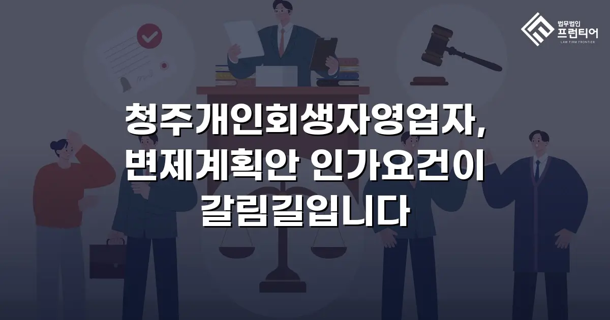 청주개인회생자영업자, 변제계획안 인가요건이 갈림길입니다