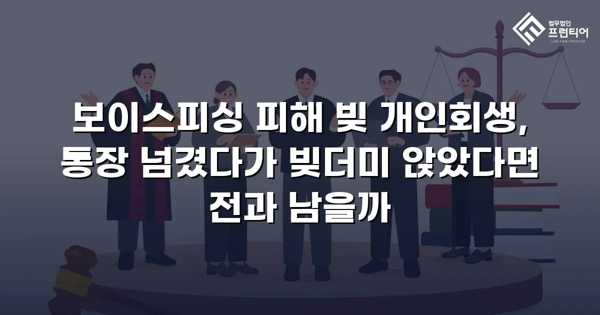 보이스피싱 피해 빚 개인회생, 통장 넘겼다가 빚더미 앉았다면 전과 남을까