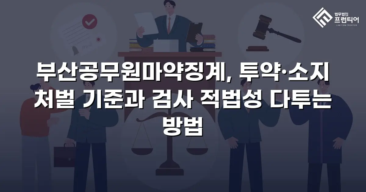 부산공무원마약징계, 투약·소지 처벌 기준과 검사 적법성 다투는 방법