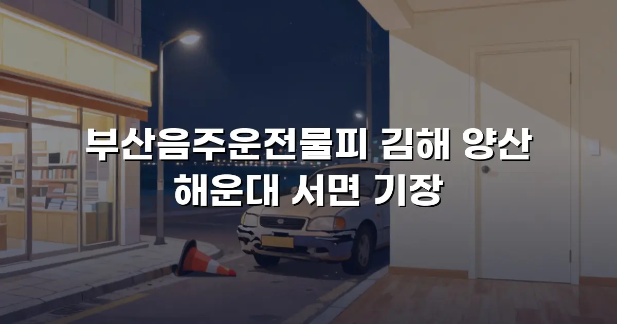 부산음주운전물피 김해 양산 해운대 서면 기장