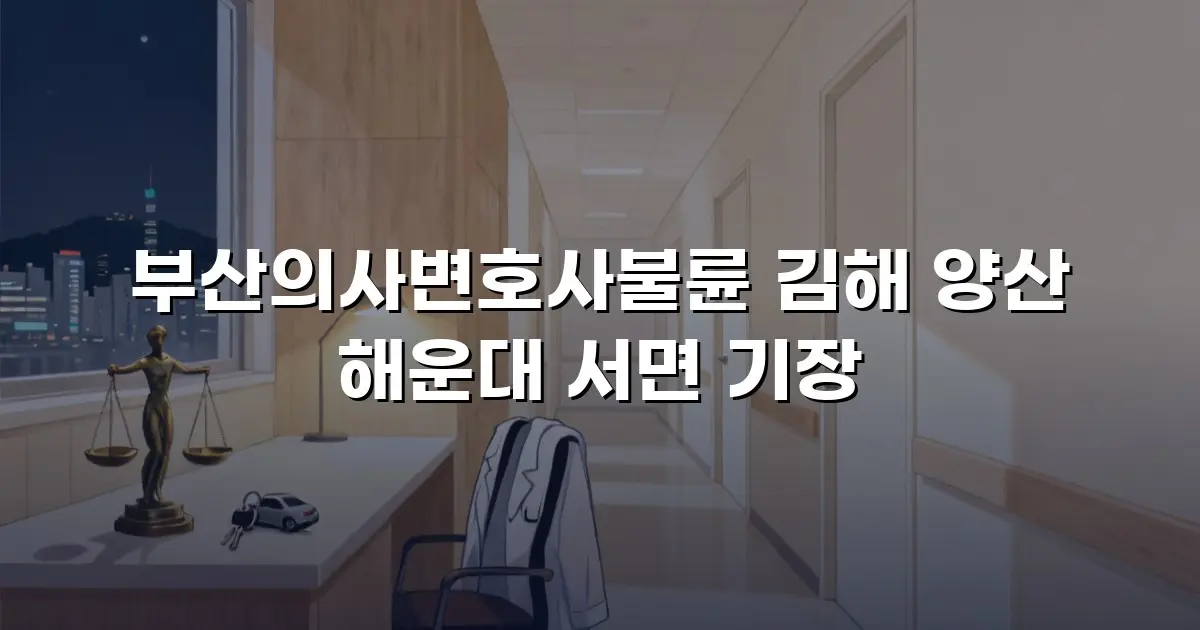 부산의사변호사불륜 김해 양산 해운대 서면 기장