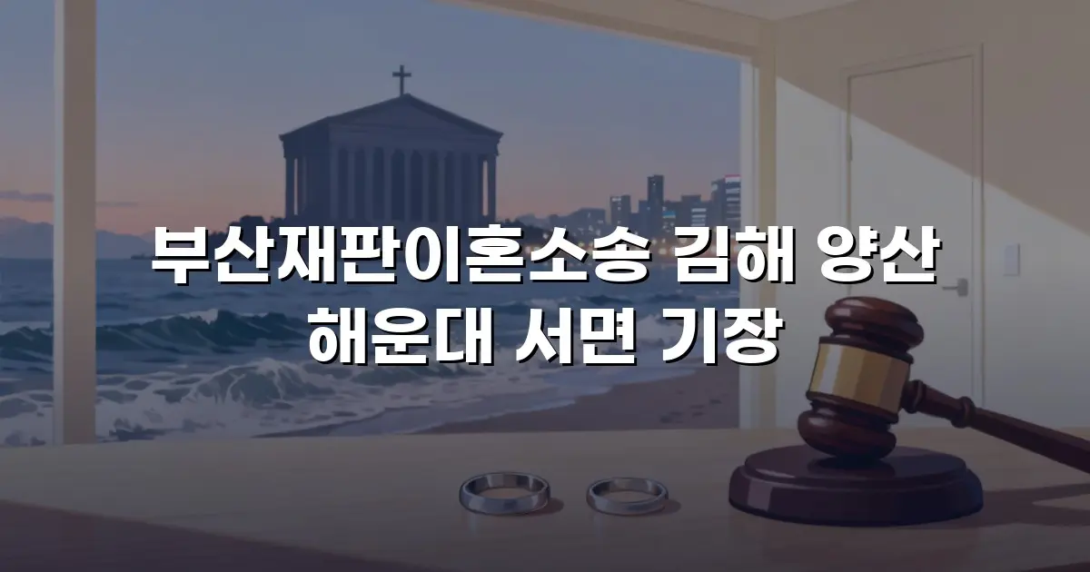 부산재판이혼소송 김해 양산 해운대 서면 기장