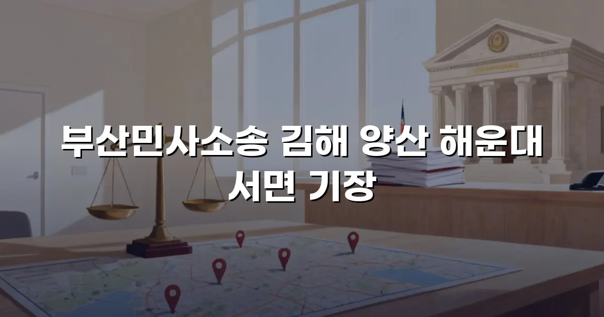 부산민사소송 김해 양산 해운대 서면 기장