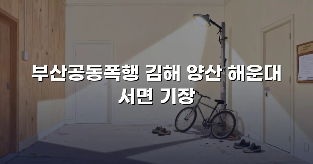부산공동폭행 김해 양산 해운대 서면 기장