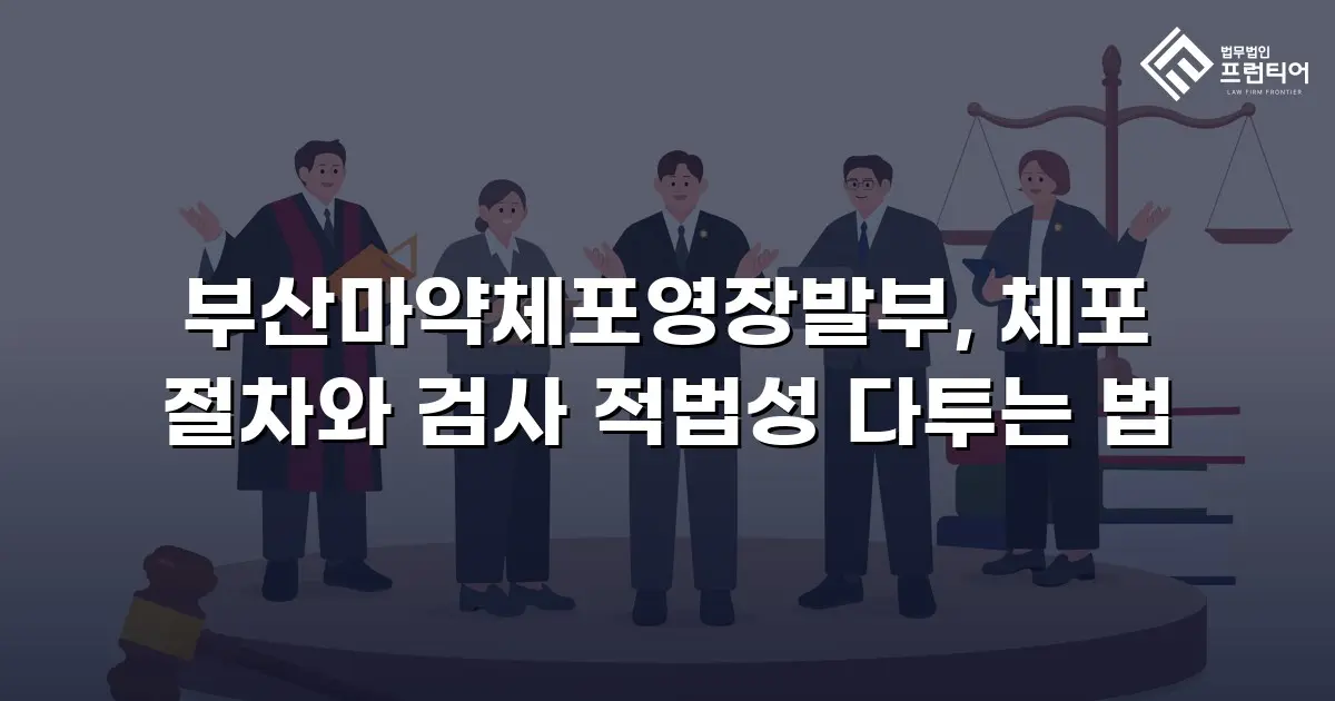부산마약체포영장발부, 체포 절차와 검사 적법성 다투는 법