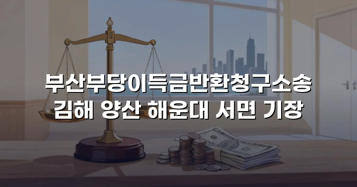 부산부당이득금반환청구소송 김해 양산 해운대 서면 기장