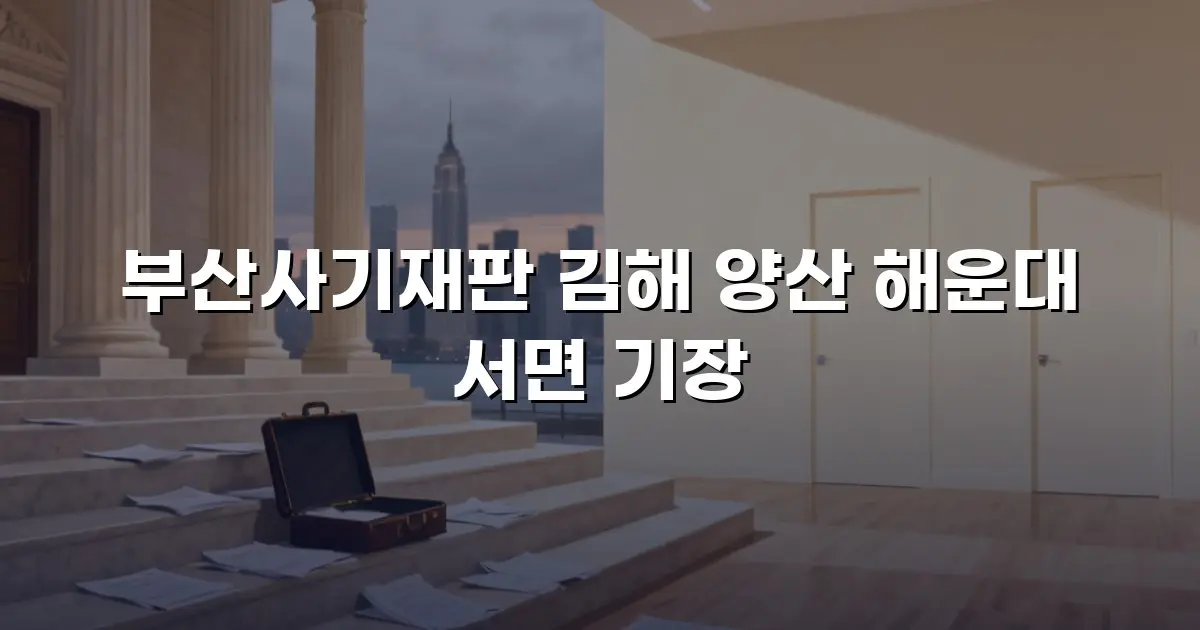 부산사기재판 김해 양산 해운대 서면 기장