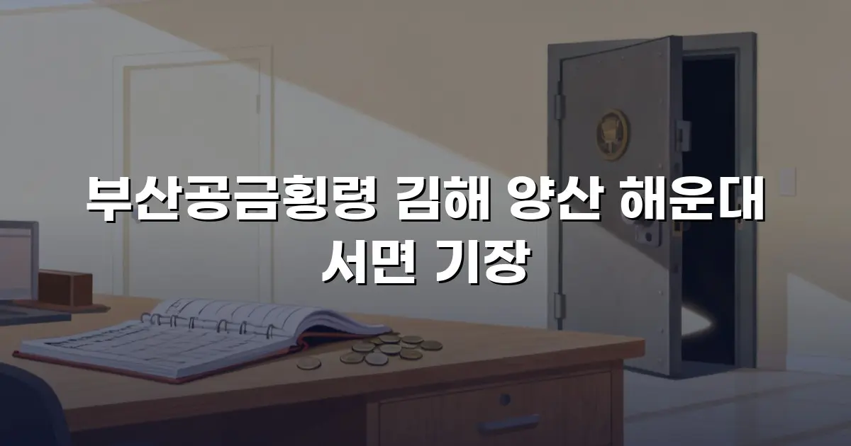 부산공금횡령 김해 양산 해운대 서면 기장