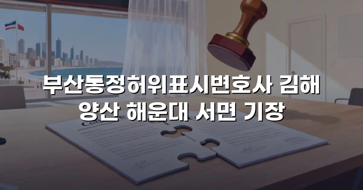 부산통정허위표시변호사 김해 양산 해운대 서면 기장