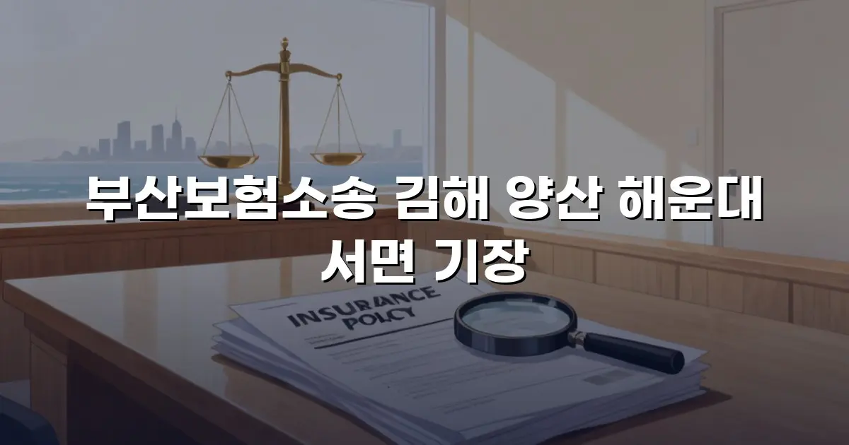 부산보험소송 김해 양산 해운대 서면 기장