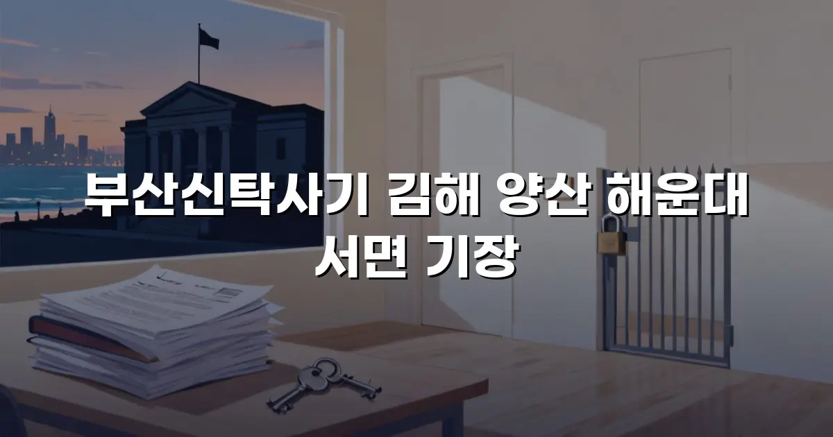 부산신탁사기 김해 양산 해운대 서면 기장
