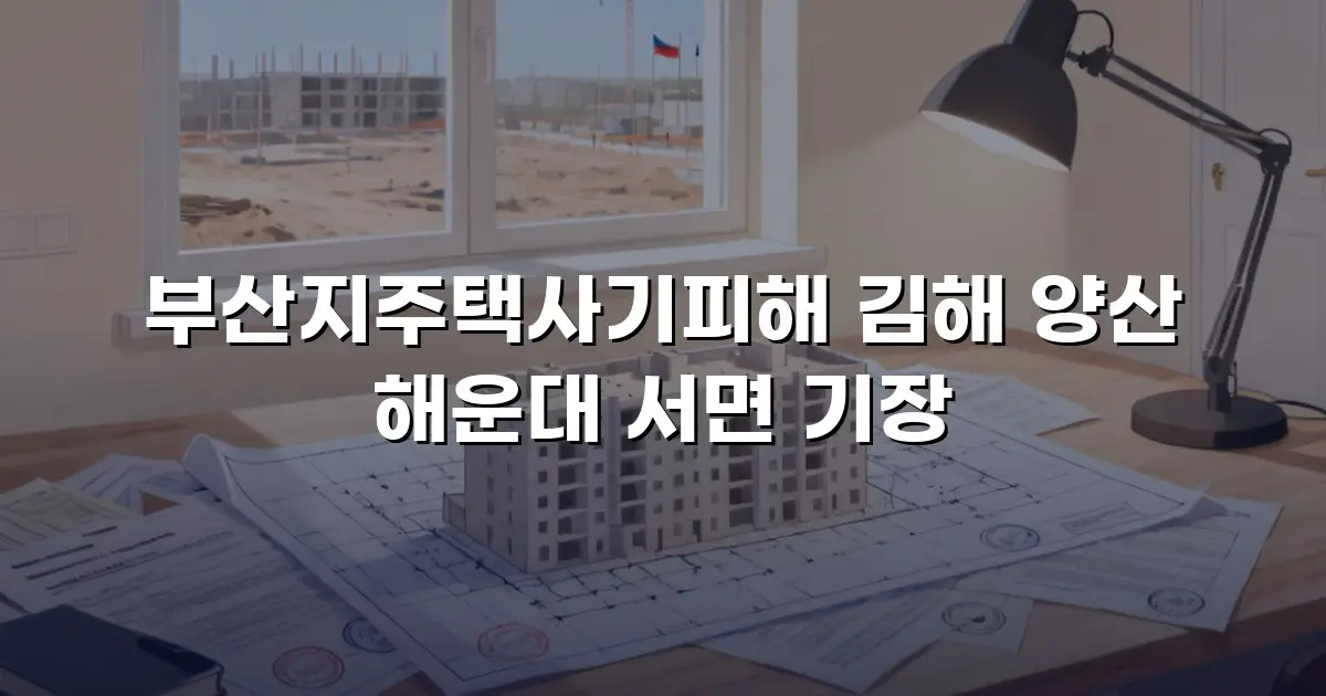 부산지주택사기피해 김해 양산 해운대 서면 기장