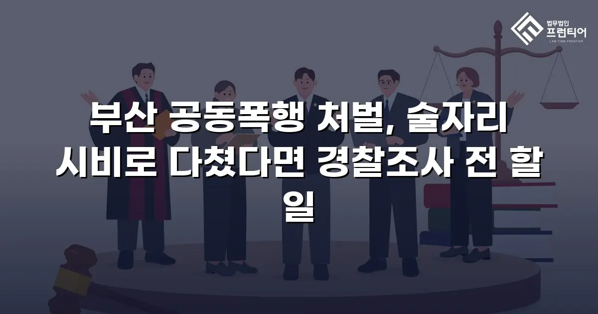 부산 공동폭행 처벌, 술자리 시비로 다쳤다면 경찰조사 전 할 일