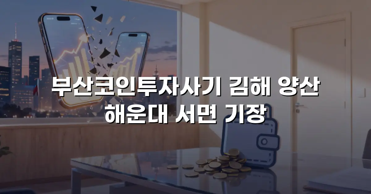 부산코인투자사기 김해 양산 해운대 서면 기장