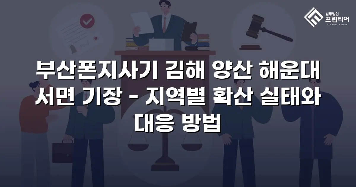 부산폰지사기 김해 양산 해운대 서면 기장 - 지역별 확산 실태와 대응 방법