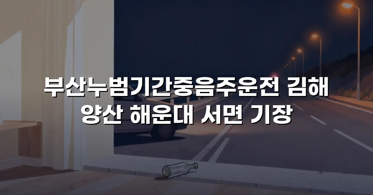 부산누범기간중음주운전 김해 양산 해운대 서면 기장