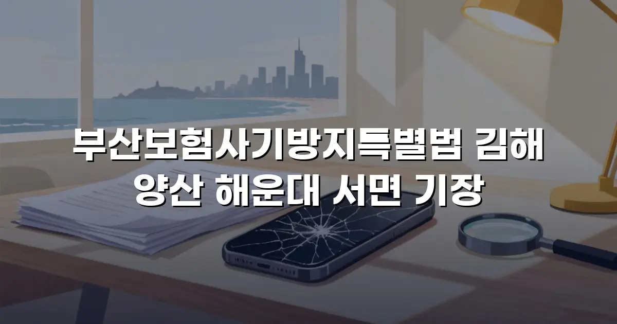 부산보험사기방지특별법 김해 양산 해운대 서면 기장