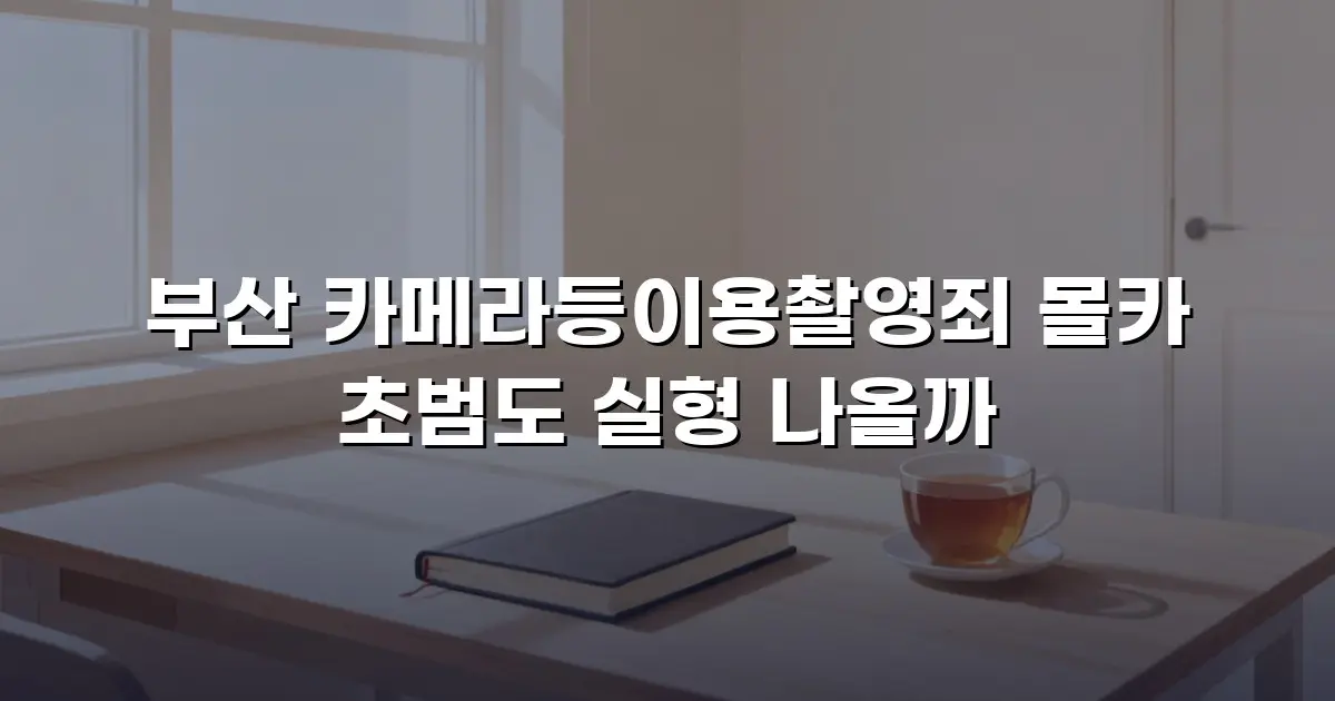 부산 카메라등이용촬영죄 몰카 초범도 실형 나올까