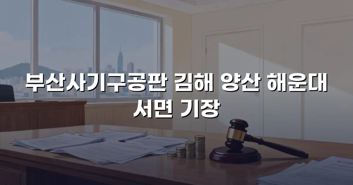 부산사기구공판 김해 양산 해운대 서면 기장