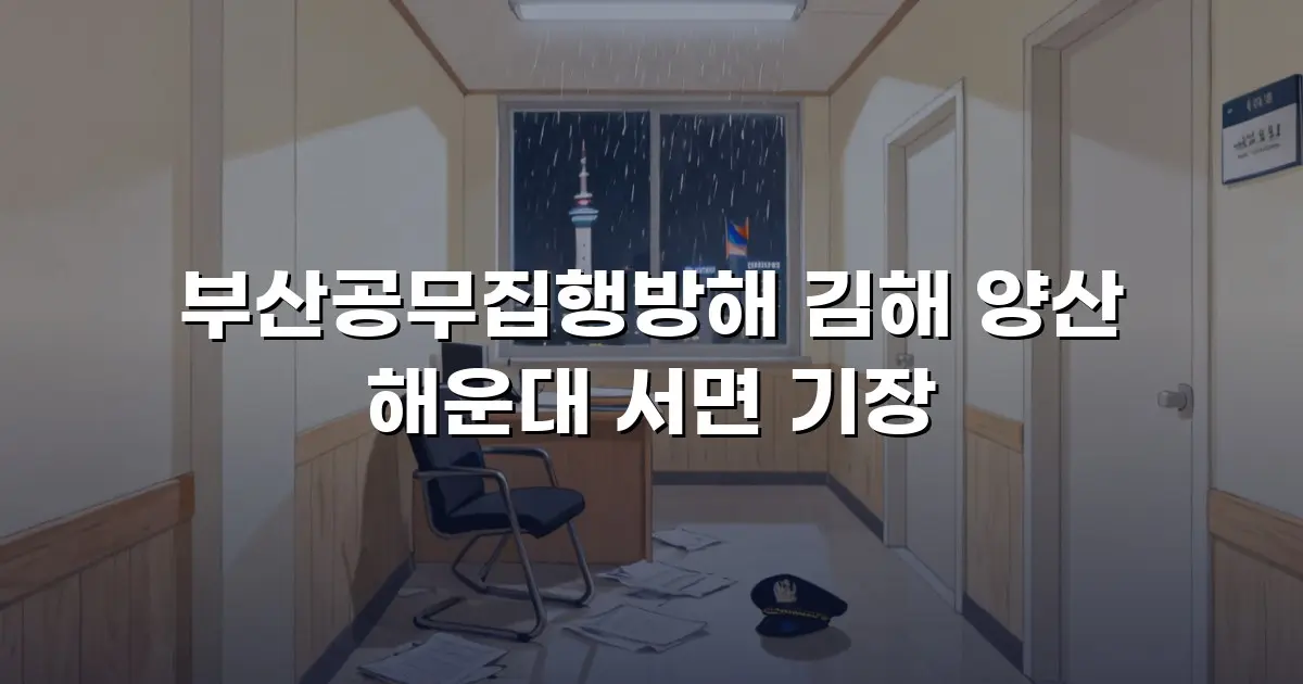 부산공무집행방해 김해 양산 해운대 서면 기장