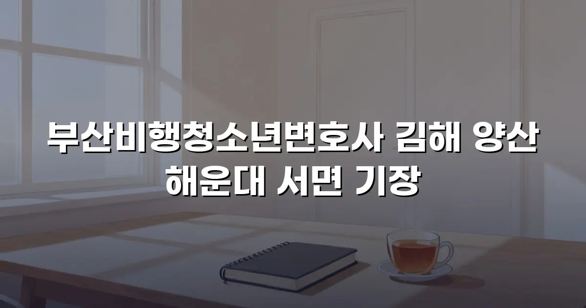 부산비행청소년변호사 김해 양산 해운대 서면 기장