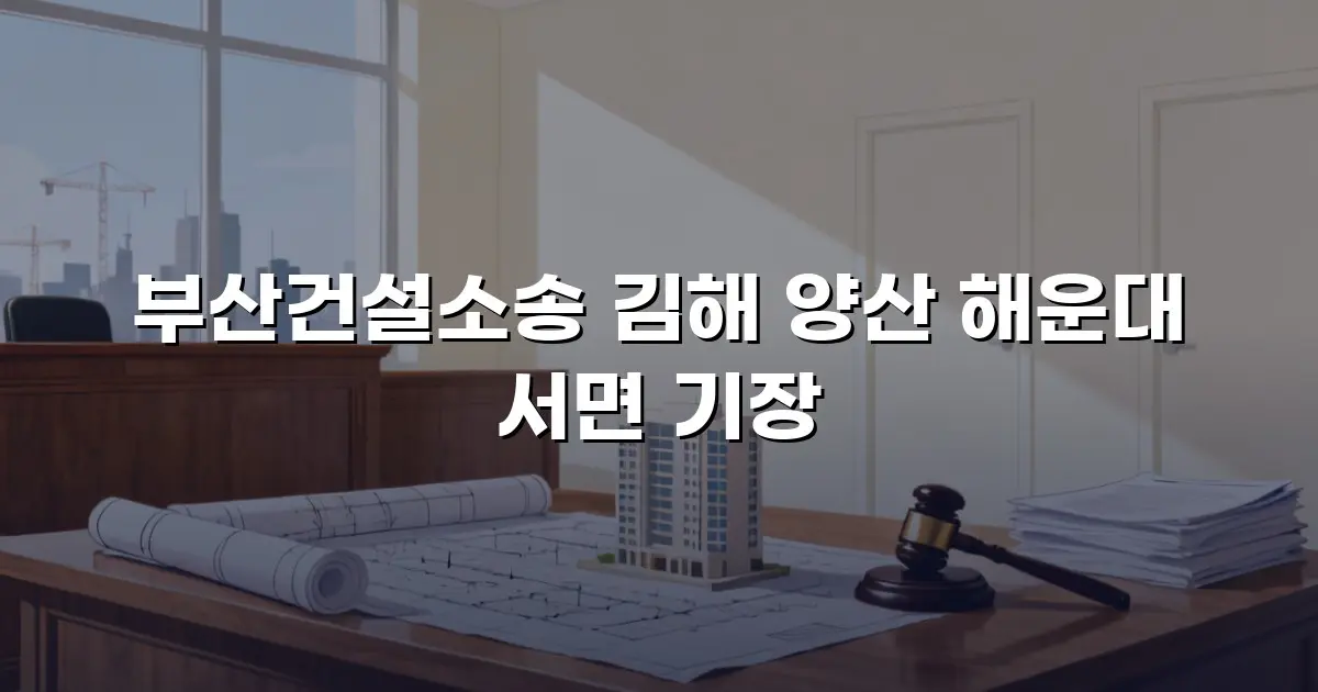 부산건설소송 김해 양산 해운대 서면 기장