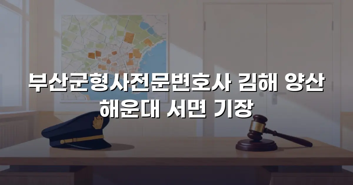 부산군형사전문변호사 김해 양산 해운대 서면 기장