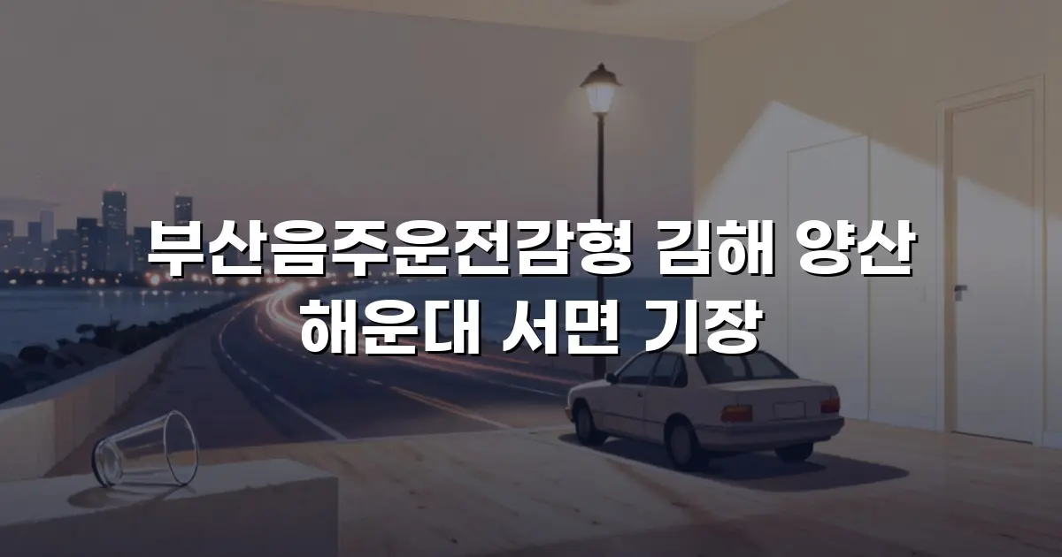 부산음주운전감형 김해 양산 해운대 서면 기장