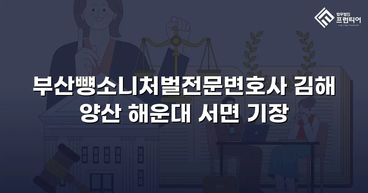부산뻉소니처벌전문변호사 김해 양산 해운대 서면 기장