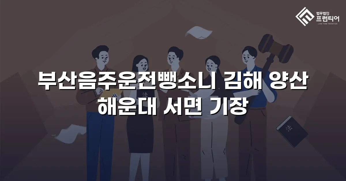 부산음주운전뺑소니 김해 양산 해운대 서면 기장