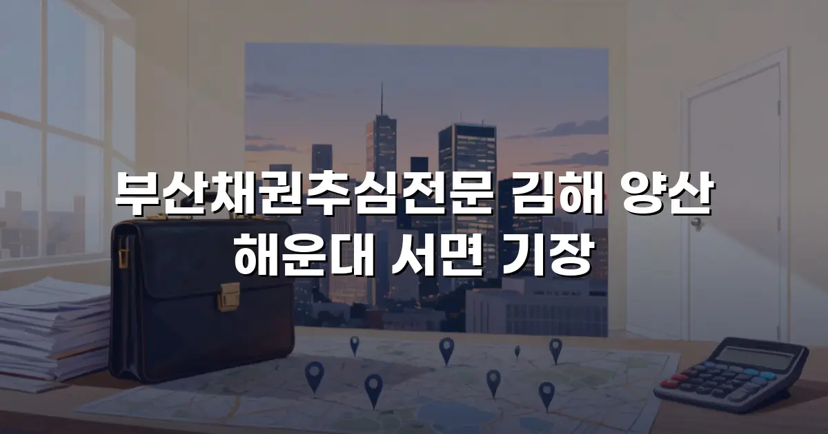 부산채권추심전문 김해 양산 해운대 서면 기장