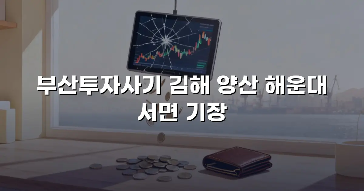 부산투자사기 김해 양산 해운대 서면 기장