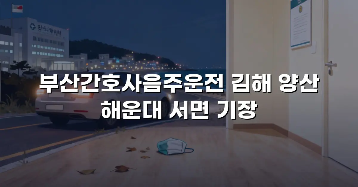부산간호사음주운전 김해 양산 해운대 서면 기장