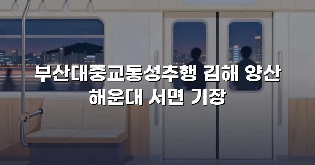 부산대중교통성추행 김해 양산 해운대 서면 기장