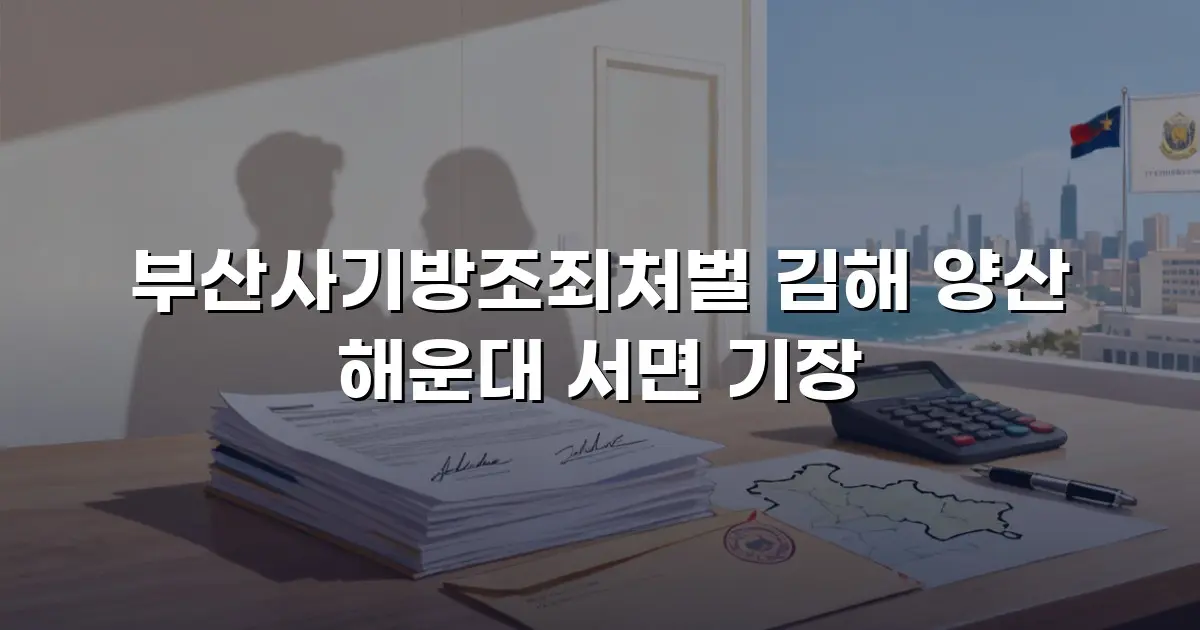 부산사기방조죄처벌 김해 양산 해운대 서면 기장