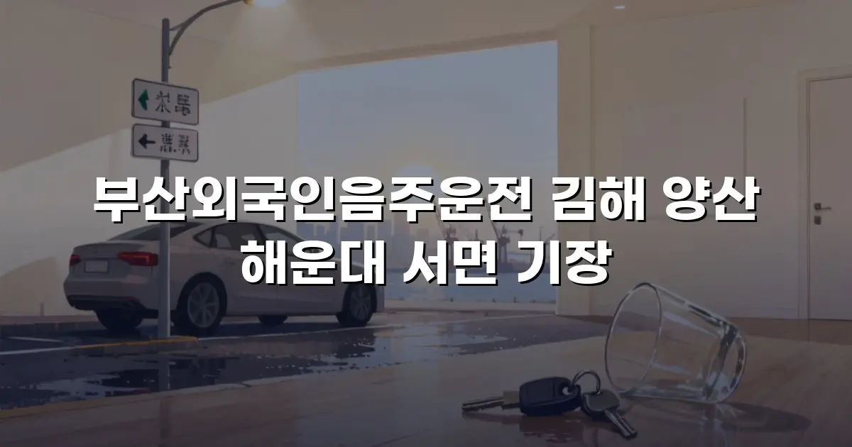부산외국인음주운전 김해 양산 해운대 서면 기장