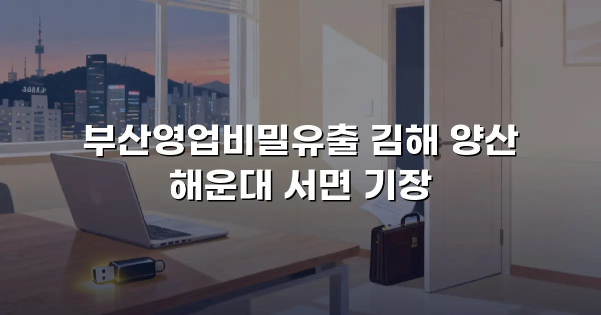 부산영업비밀유출 김해 양산 해운대 서면 기장