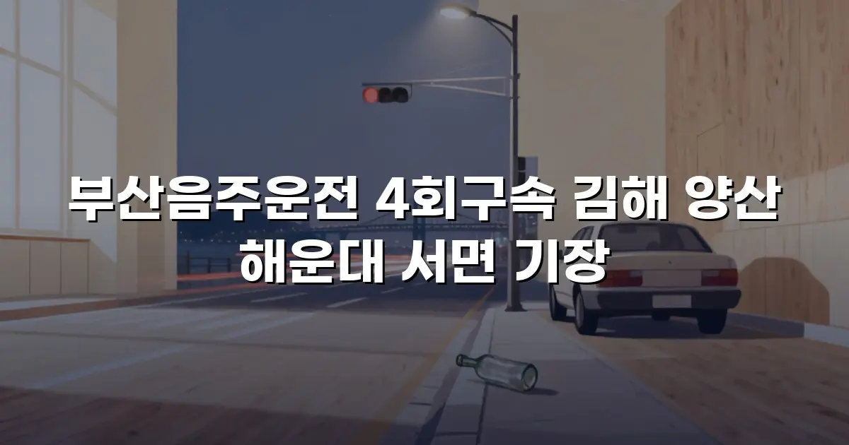 부산음주운전 4회구속 김해 양산 해운대 서면 기장