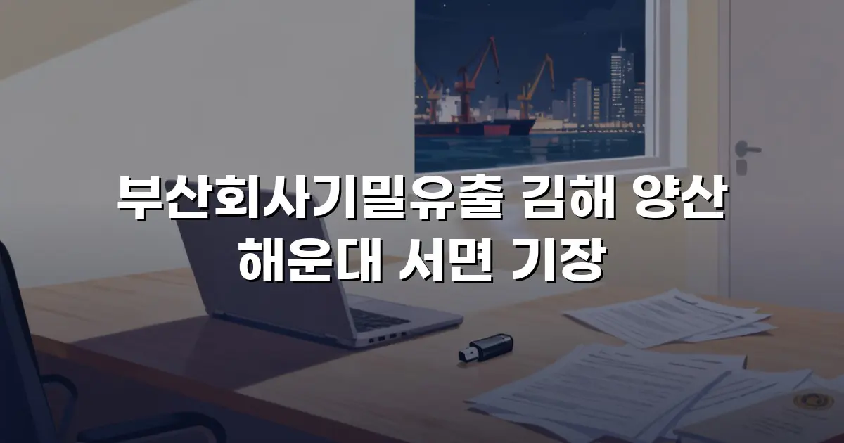 부산회사기밀유출 김해 양산 해운대 서면 기장