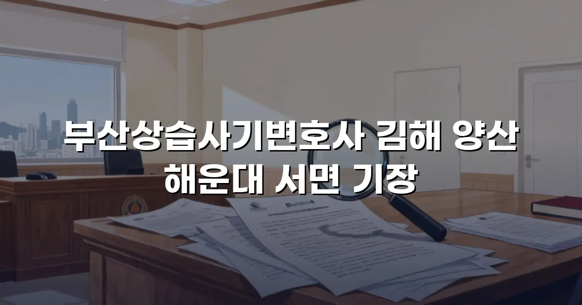 부산상습사기변호사 김해 양산 해운대 서면 기장