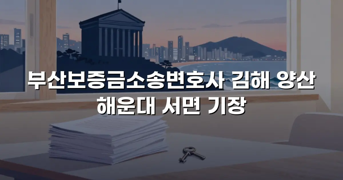 부산보증금소송변호사 김해 양산 해운대 서면 기장