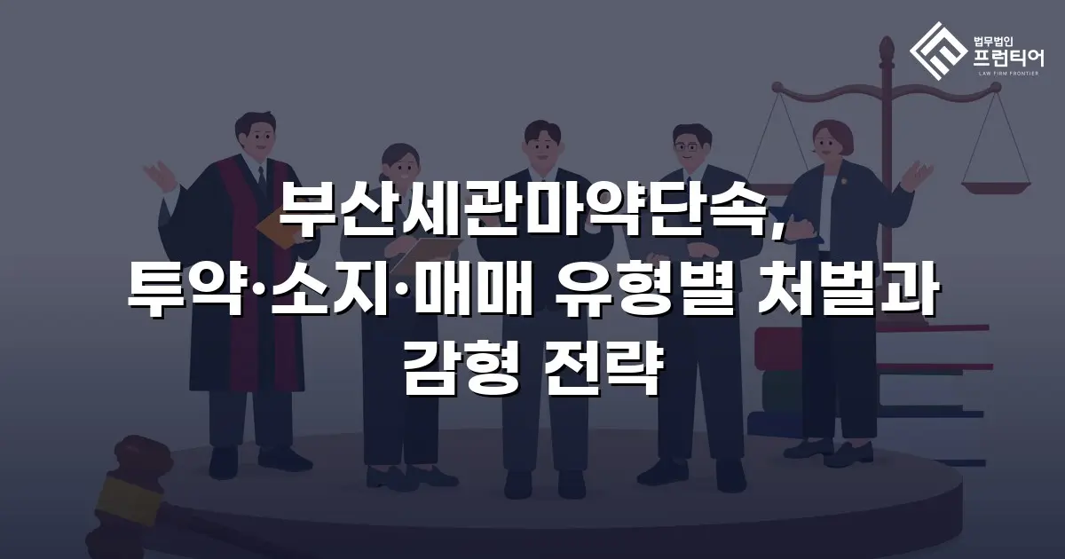 부산세관마약단속, 투약·소지·매매 유형별 처벌과 감형 전략