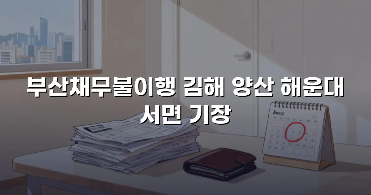 부산채무불이행 김해 양산 해운대 서면 기장