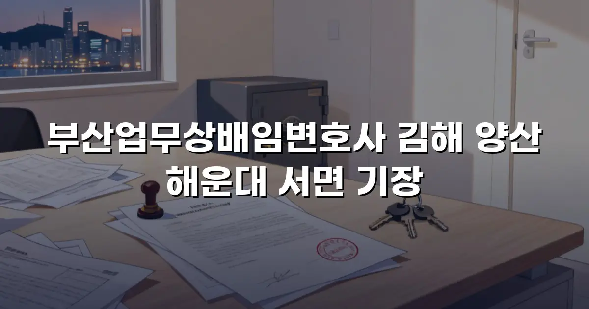 부산업무상배임변호사 김해 양산 해운대 서면 기장