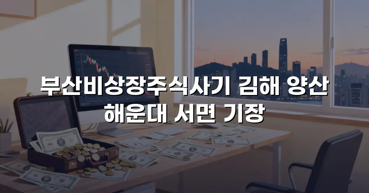 부산비상장주식사기 김해 양산 해운대 서면 기장