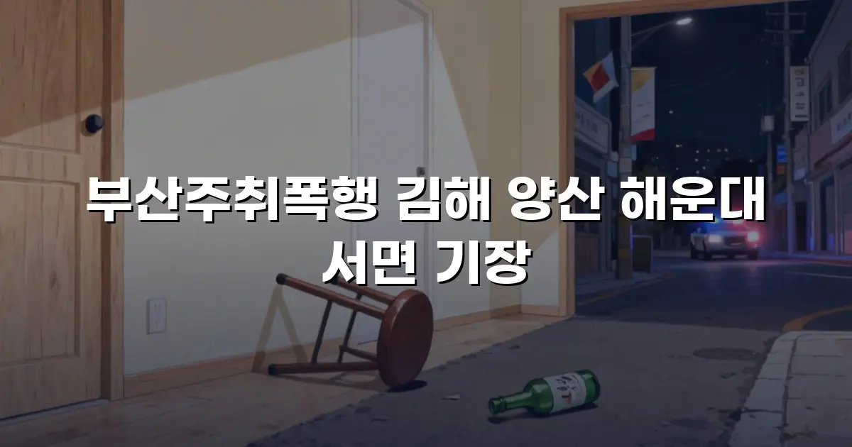 부산주취폭행 김해 양산 해운대 서면 기장