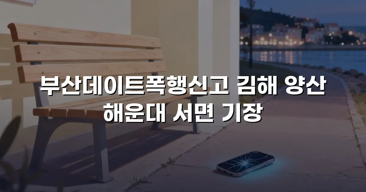 부산데이트폭행신고 김해 양산 해운대 서면 기장