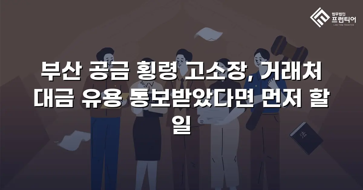 부산 공금 횡령 고소장, 거래처 대금 유용 통보받았다면 먼저 할 일
