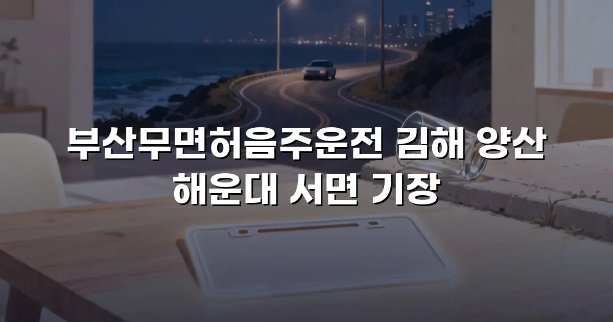 부산무면허음주운전 김해 양산 해운대 서면 기장