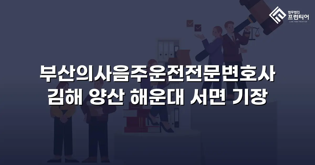 부산의사음주운전전문변호사 김해 양산 해운대 서면 기장